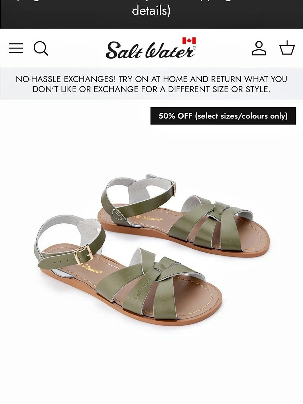 Salt Water Sandals Salt Water The Original Sandal Green Sandals